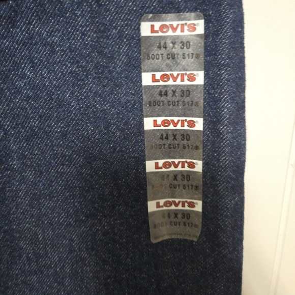 NWT Mens Levis 517 Boot cut 44x30 dark denim jeans - Picture 4 of 8